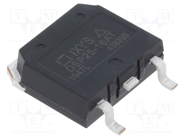 Diode: rectifying; SMD; 1.6kV; 25A; D3PAK; Ifsm: 300A; Ufmax: 1.16V