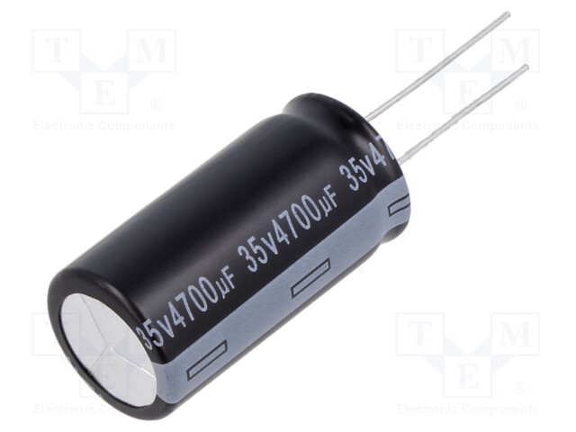 Capacitor: electrolytic; THT; 4700uF; 35VDC; Ø35x50mm; ±20%; 2000h