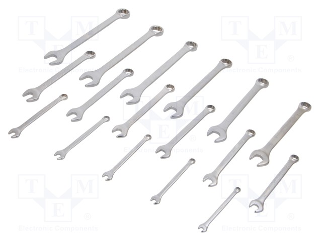 Key set; combination spanner; Pcs: 17