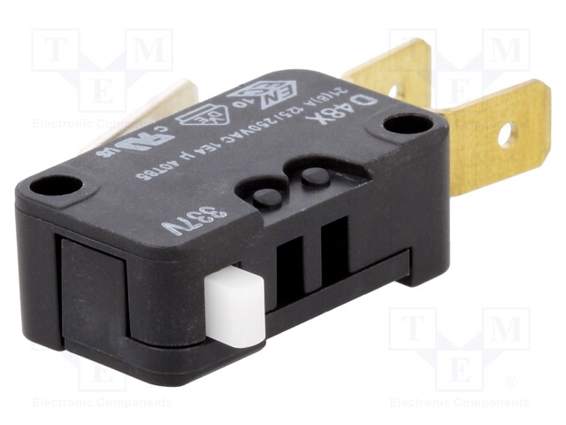 Microswitch SNAP ACTION; SPDT; 21A/250VAC; 8A/250VDC; ON-(ON)