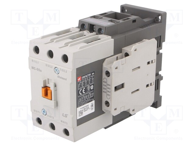 Contactor: 3-pole; NO x3; Auxiliary contacts: NO + NC; 24VDC; 65A