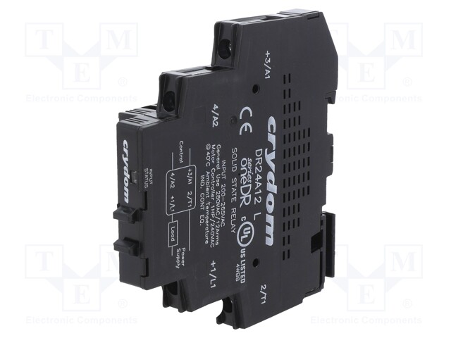 Relay: solid state; Ucntrl: 200÷280VAC; 12A; 24÷280VAC; DIN; IP00