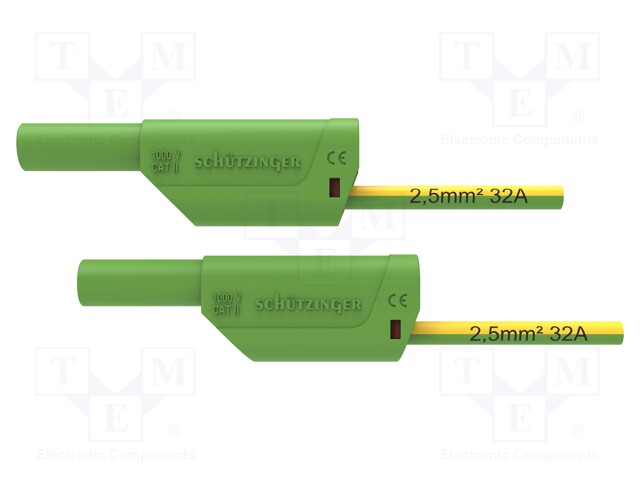 Test lead; 32A; 4mm banana plug-4mm banana plug; Urated: 1kV