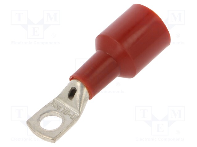 Tip: ring tube; M6; Ø: 6.3mm; 10mm2; crimped; for cable; insulated