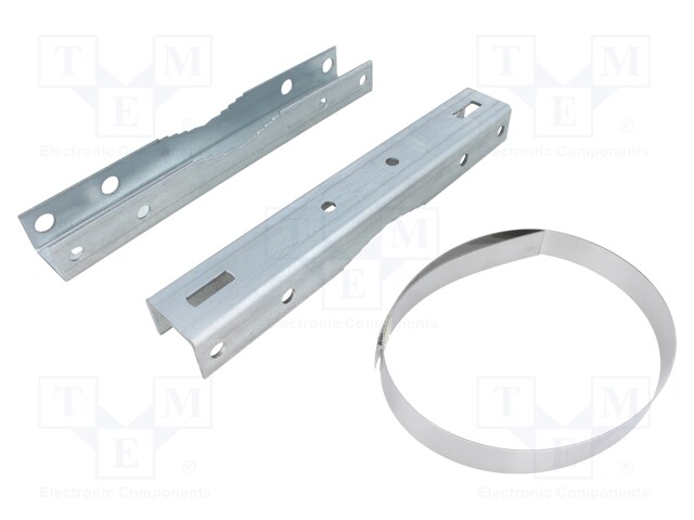 Pole mounting kit; galvanised steel; 295mm