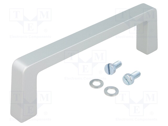 Handle; Mat: aluminium; grey; H: 40mm; L: 134mm; W: 12.2mm