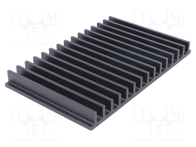 Heatsink: extruded; grilled; black; L: 100mm; W: 159mm; H: 15mm