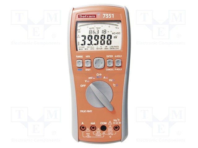 Digital multimeter; LCD 5 digits (40000); 3x/s; VDC: 40m÷1000V