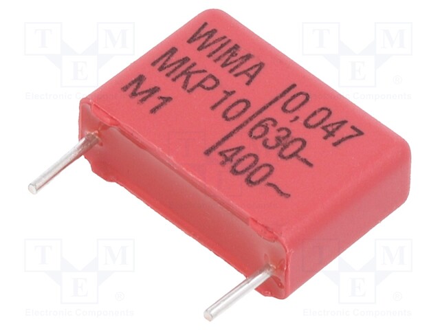 Capacitor: polypropylene; 47nF; 15mm; ±10%; 18x6x12.5mm; -55÷110°C