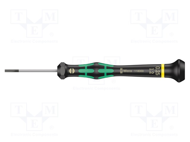 Screwdriver; slot; precision; 2,5x0,35mm; Series: Kraftform Micro