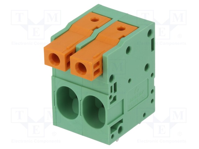 PCB terminal block; angled 90°; 10mm; ways: 2; on PCBs; 0.75÷16mm2