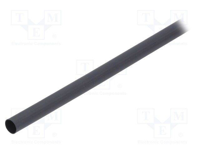 Heat shrink sleeve; glued; 3: 1; 9mm; L: 1.2m; black; polyolefine