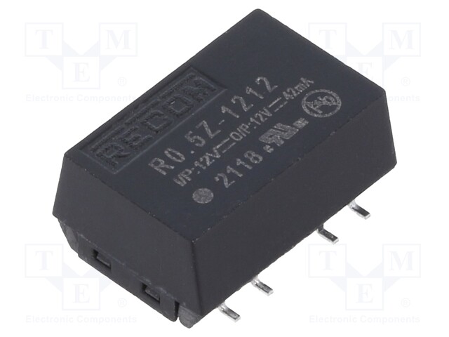 Converter: DC/DC; 0.5W; Uin: 11.4÷12.6V; Uout: 12VDC; Iout: 42mA; SMD