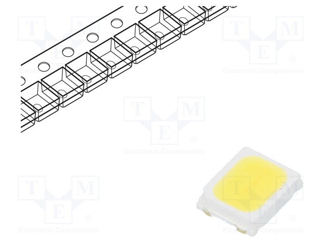 LED; SMD; 2835,PLCC2; white cold; 18÷26lm; 4880-5250K; 80; 120°