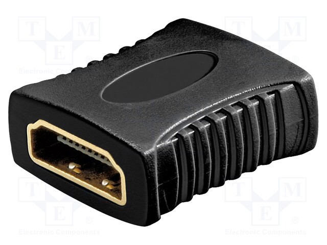 Adapter; HDMI socket,both sides; Colour: black