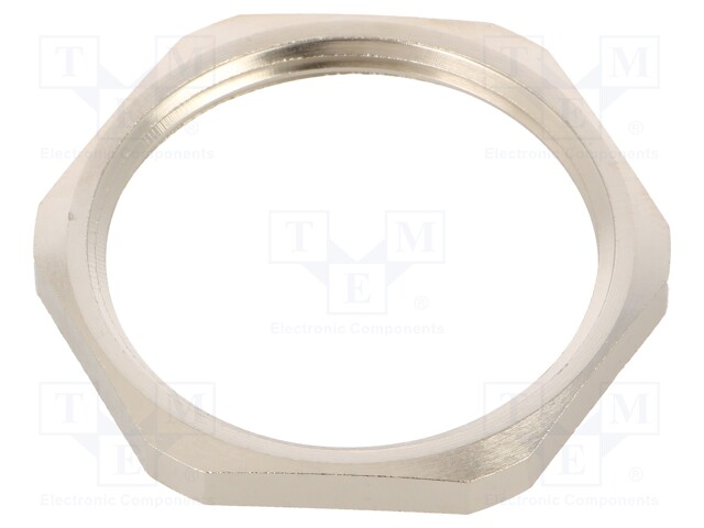 Nut; G1 1/2"; brass; Plating: nickel