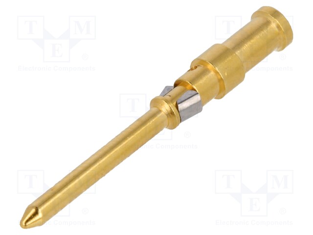 Contact; male; 1mm2; Han D; nickel plated,gold-plated; crimped