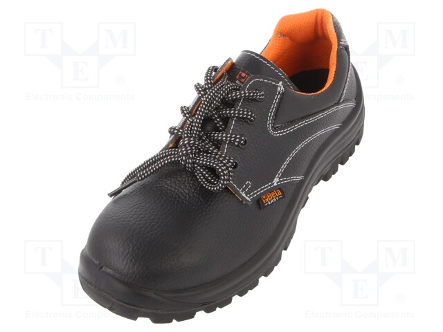 Shoes; Size: 46; black; Mat: leather; with metal toecap