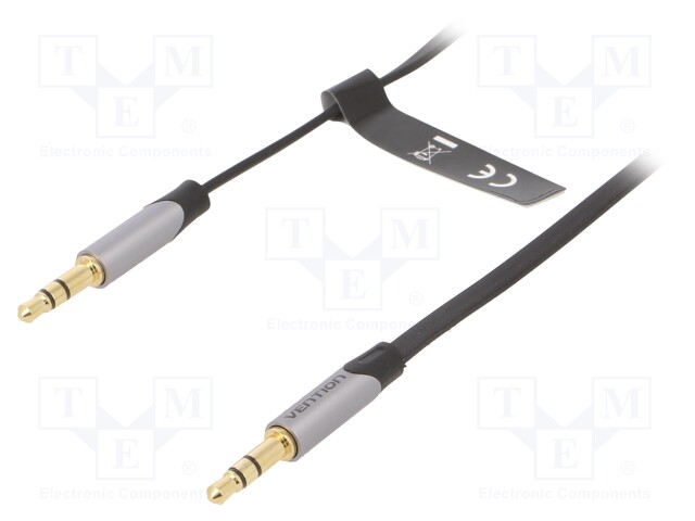 Cable; Jack 3.5mm plug,both sides; 0.5m; Plating: gold-plated