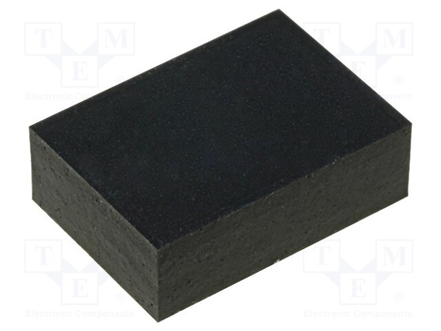 Self-adhesive foot; H: 6.5mm; black; rubber; W: 20mm; L: 14mm