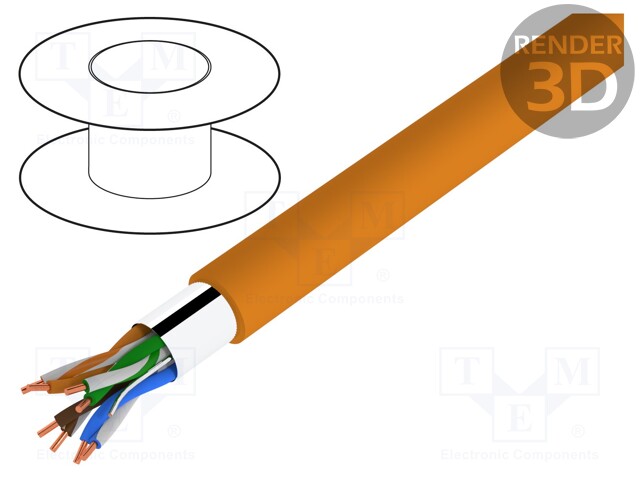 Wire; BiTLAN F/UTP; 5e; data transmission; solid; Cu; 4x2x24AWG