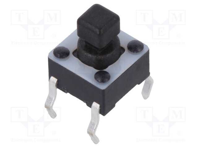 Microswitch TACT; SPST-NO; Pos: 2; 0.05A/12VDC; THT; 1.57N; 6x6x4mm