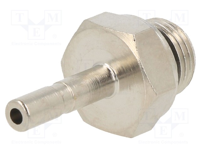 Metal connector; threaded,plug-in; 1/8"; -0.99÷20bar; 4mm