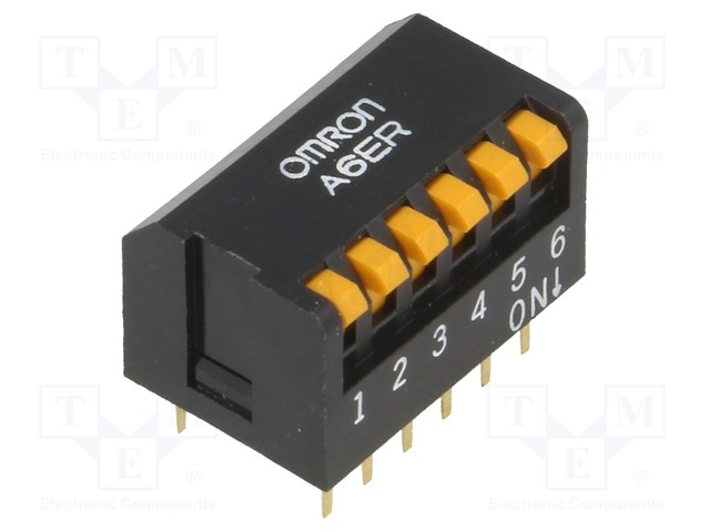 Switch: DIP-SWITCH; Poles number: 6; ON-OFF; 0.025A/24VDC; Pos: 2