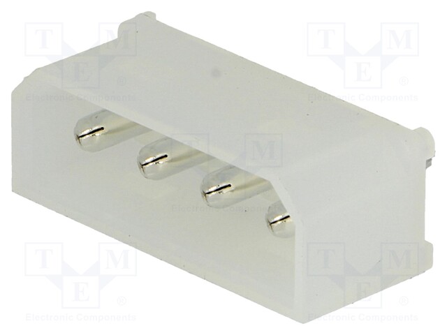 Socket; wire-board; male; PIN: 4; THT; 6A; 250VDC; 5.08mm; straight