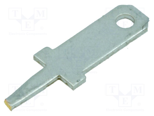 Terminal: flat; 2.8mm; 0.5mm; male; THT; brass; tinned; straight