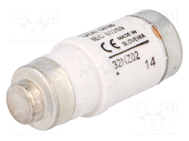 Fuse: fuse; 32A; 400VAC; 250VDC; ceramic,industrial; D02