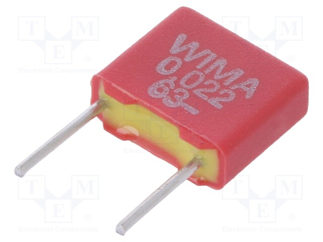 Capacitor: polypropylene; 22nF; 5mm; ±10%; 7.2x2.5x6.5mm; 35V/μs