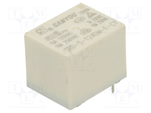 Relay: electromagnetic; SPST-NO; 10A; THT; Series: SRD; 100mΩ