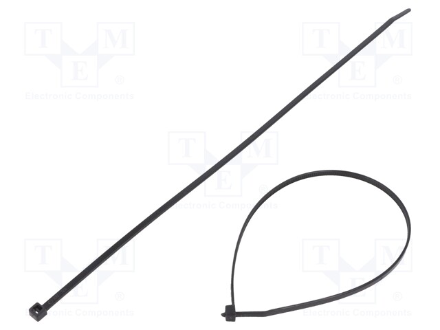 Cable tie; L: 290mm; W: 3.5mm; polyamide; 135N; black; Ømax: 80mm