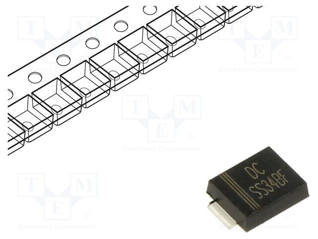 Diode: Schottky rectifying; SMD; 40V; 3A; SMB flat