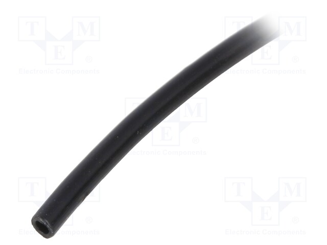 Insulating tube; Mat: PVC; black; -20÷125°C; Øint: 1mm; L: 10m