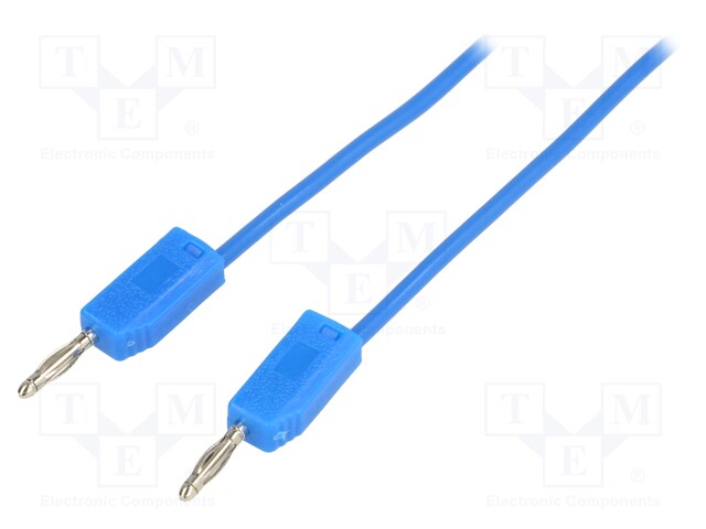 Test lead; 1m; blue; Cond.cross sec: 0.5mm2