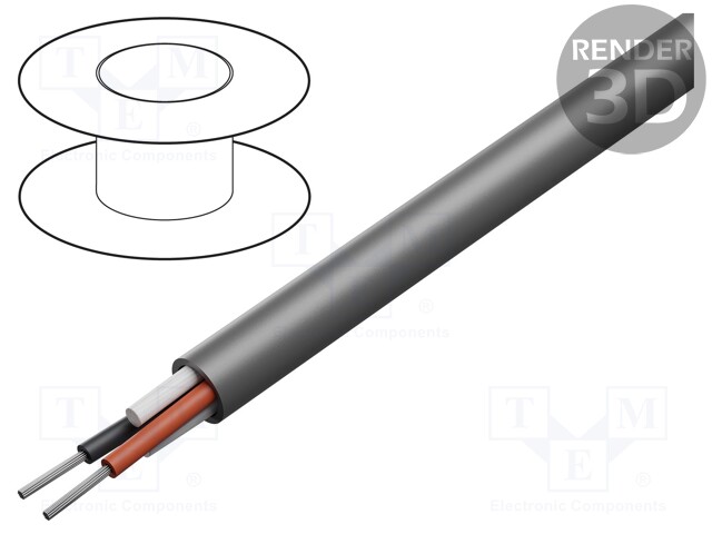 Wire; Alpha Essential C&C; 2x14AWG; 300V; PVC; Cu; stranded