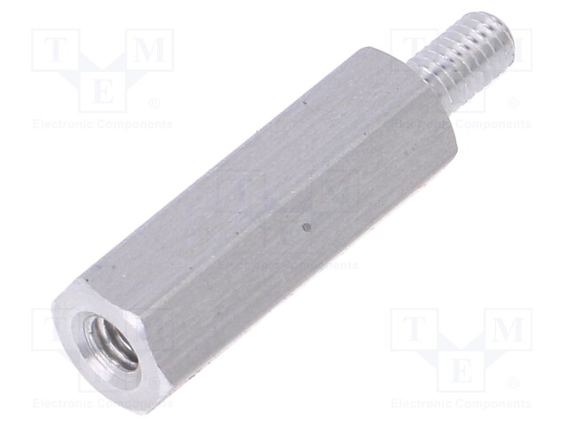 Screwed spacer sleeve; Int.thread: M3; 18mm; Ext.thread: M3