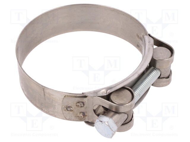 T-bolt clamp; W: 24mm; Clamping: 74÷79mm; chrome steel AISI 430