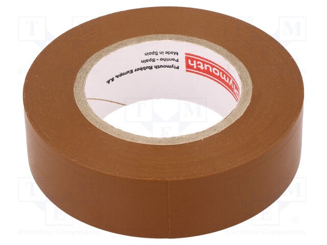 Tape: electrical insulating; W: 19mm; L: 20m; D: 0.13mm; brown; 200%