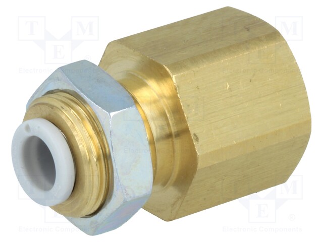 Push-in fitting; threaded,straight; Rc 3/8"; inside,outside