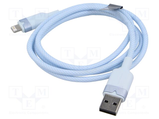 Cable; Apple Lightning plug,USB A socket; nickel plated; 1m