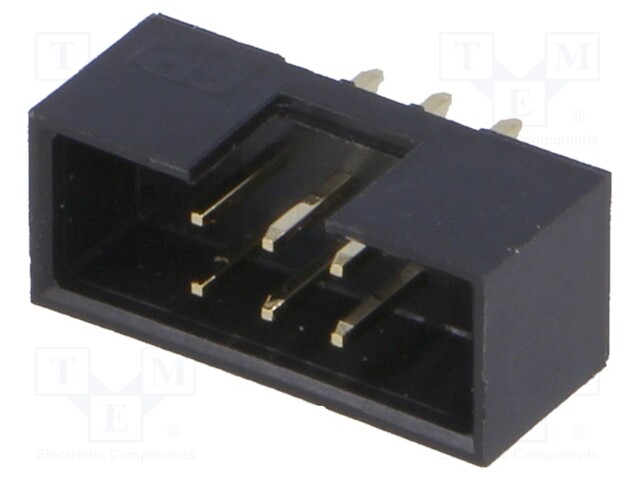 Socket; IDC; male; PIN: 6; straight; THT; gold-plated; 2mm