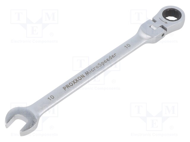 Wrench; combination spanner,with joint; 10mm; MicroSpeeder