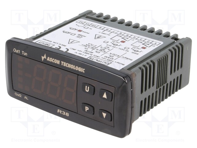 Module: regulator; Pt100; temperature; SPDT; OUT 2: SPDT; on panel