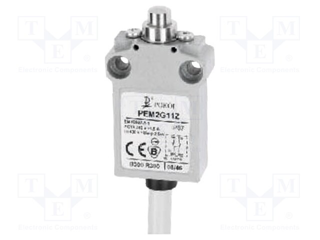 Limit switch; pin plunger Ø8mm; NO + NC; 5A; max.250VAC; lead 1m