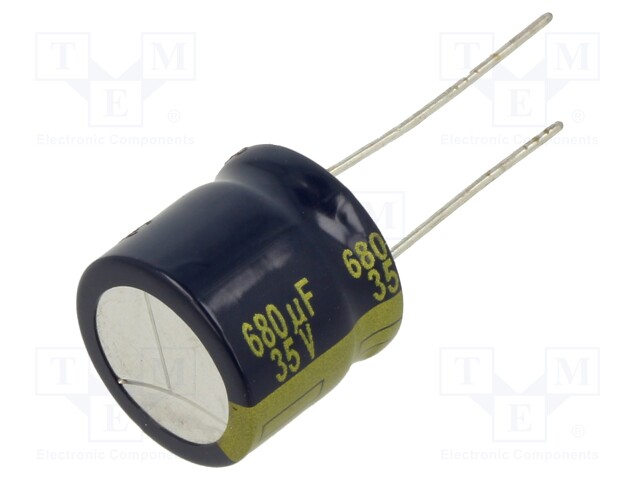 Capacitor: electrolytic; low impedance; THT; 680uF; 35VDC; ±20%