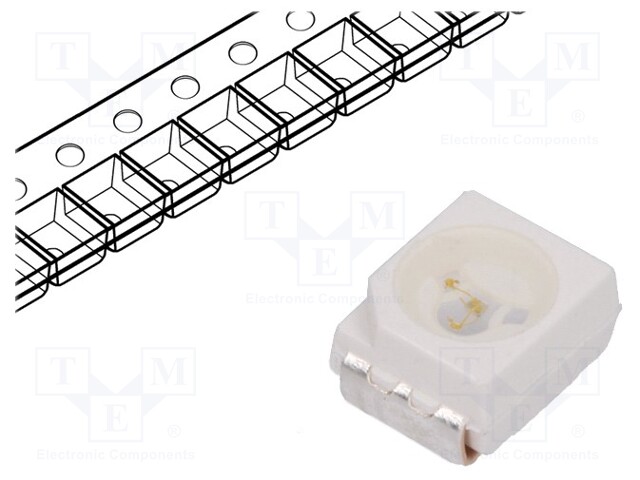 LED; SMD; 3528,PLCC2; green; 450mcd; 3.5x2.8x1.9mm; 120°; 3.4÷4.05V