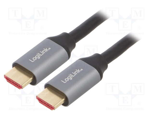 Cable; HDMI 2.1; HDMI plug,both sides; 3m; black